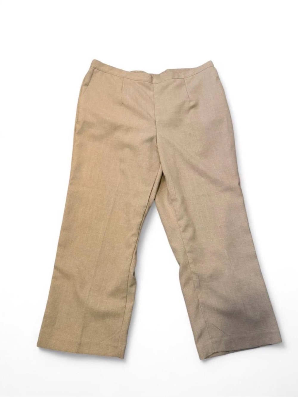 Alfred Dunner Elastic-Waist Pants in Beige
